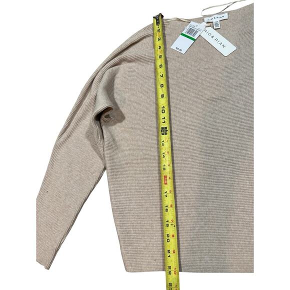 Rio & Rian Sweater Tan Ribbed Size L NWT - Picture 3 of 7